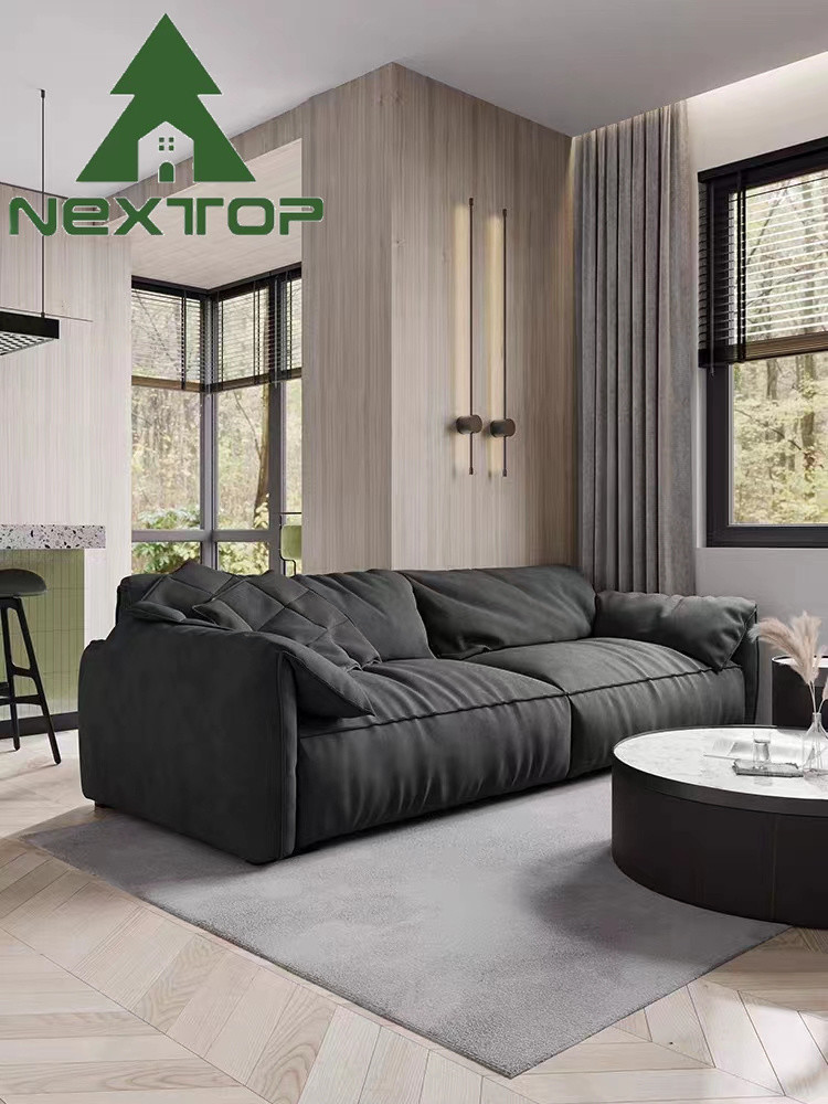 Custom Modern Deep Blue Fabric Interior Sofa 2 3 4 Seating For Home Villa Hotel