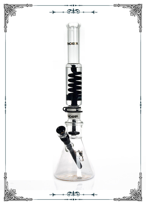 PHOENIX STAR 19" Showerhead Perc Freezable Coil Beaker Glass Bong