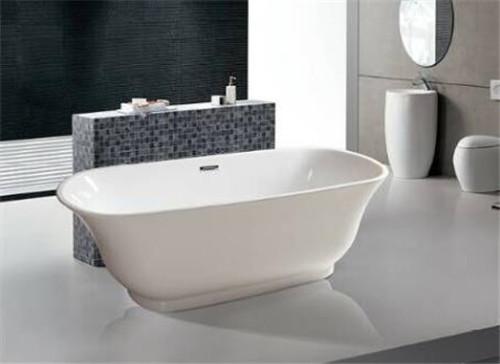 Solid Surface Small Freestanding Soaking Tub Gross Weight 46.5kg Customized