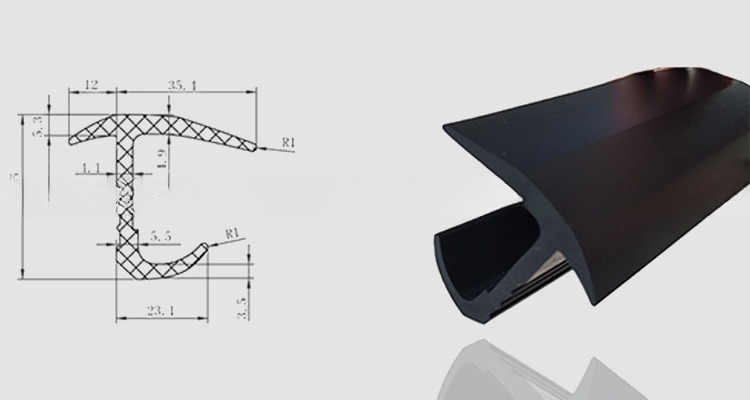 EPDM Refrigerator Box Van Door Rubber Seal Strip Gaskets for Truck and Trailer Length 2.5m Materials EPDM
