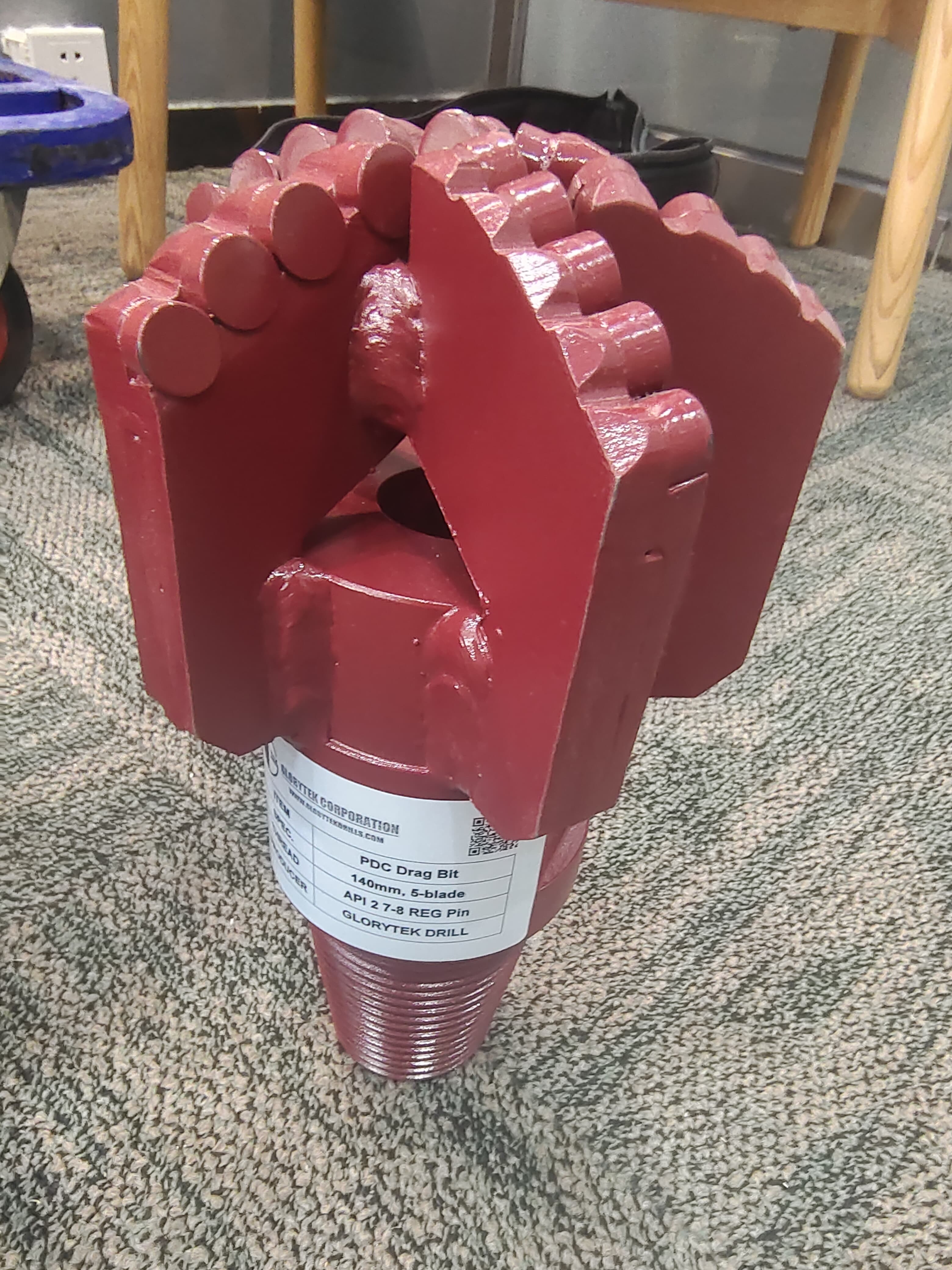 140mm 5 Wings Tungsten Carbide Drag Drill Bit For Water Well Drilling
