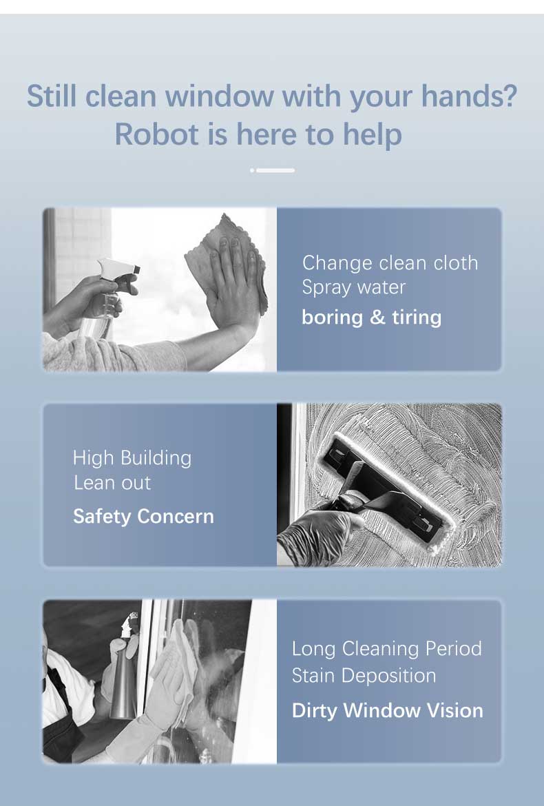 Xiaomi Mijia Hutt Window Cleaner Robot 72W Power and Remote Control for Quick Cleaning