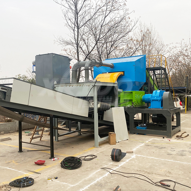 1000-5000 Kg/h Heavy Double Shaft Metal Bucket Iron Aluminum Car Steel Crusher Crushing Shredding Machine