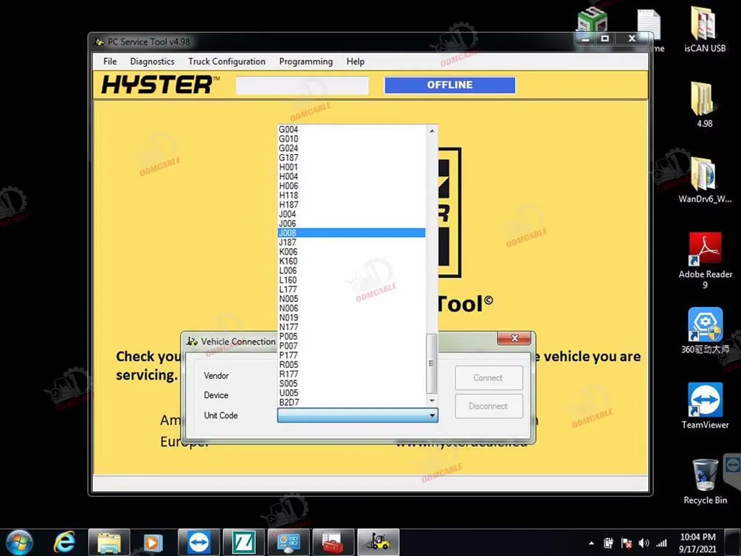 Ifak Can Usb Adapter Forklift Interface Yale Hyster Pc Service Tools Auto Lift Diagnostic Scanner Tool + Xplore Tablet