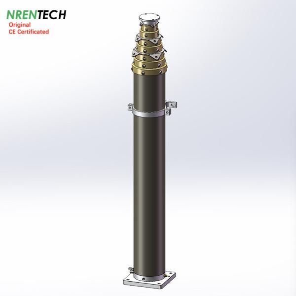 10m non-lockable pneumatic telescopic mast 70kg payloads-2m closed height