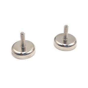 Custom Made D36 D80 NdFeB Pot Magnet A3 Steel Case With External Thread