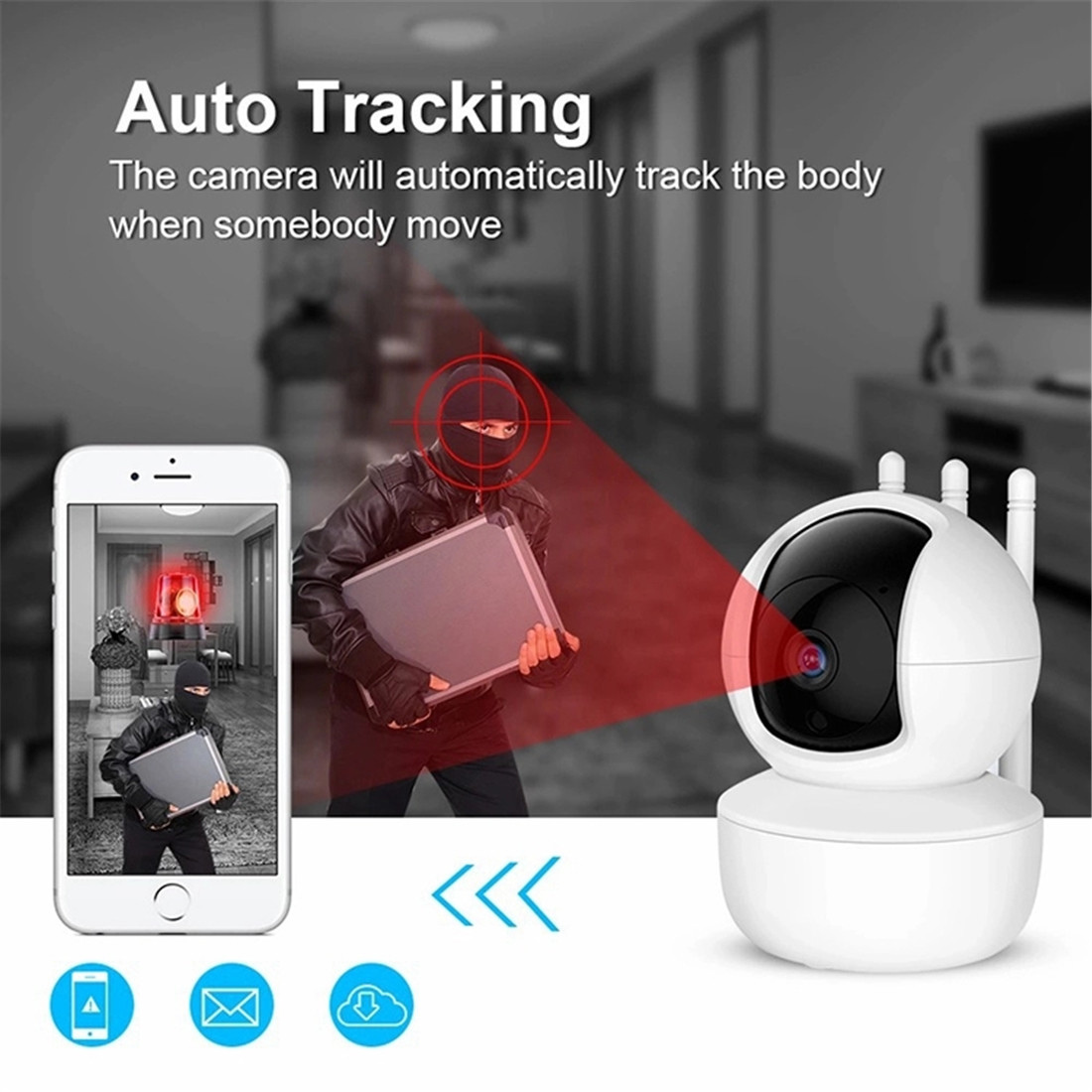 Unistone 2MP Indoor Wireless Smart Wi-Fi PTZ Camera(US-IW204)