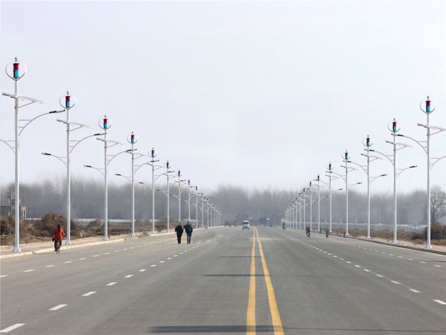 Energy Saving Solar And Wind Powered Street Lights Environment Friendly