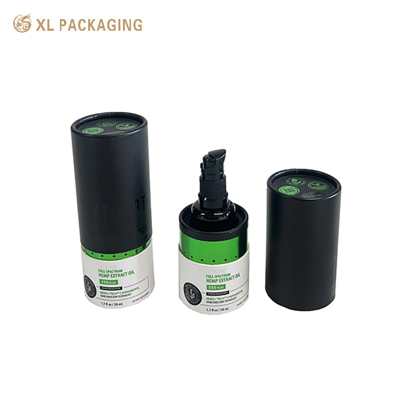 Custom Printed Essential Oil Paper Tube White Black 30 ml Essential Oil Paper Tube Packaging