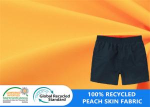  100% Recycled PET Twill Peach Skin Waterproof Beach Short Apron Fabric Manufactures