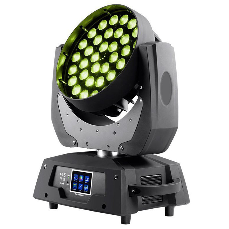 CE RoHs Free Shipping High quality 36X18W RGBWA+UV 6 in 1 Professional Moving Head Wash Fixture with Zoom