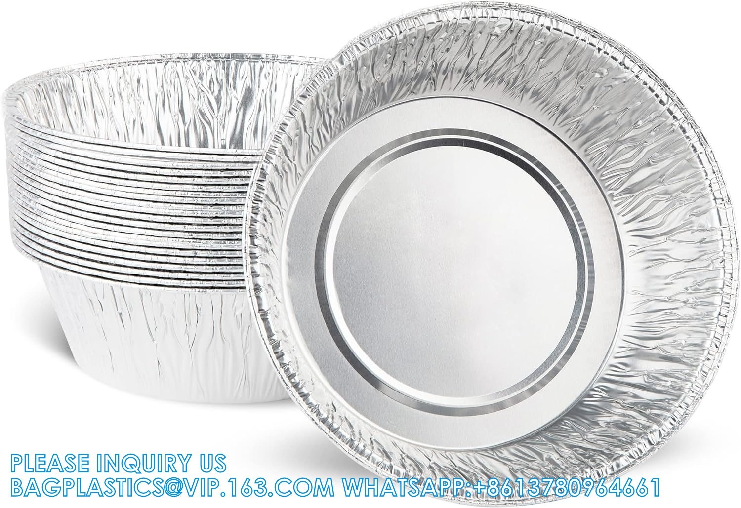 6.5'' Inch Round Tin Foil Pans Disposable Aluminum, Freezer & Oven Safe - For Baking, Cooking, Storage, Roasting