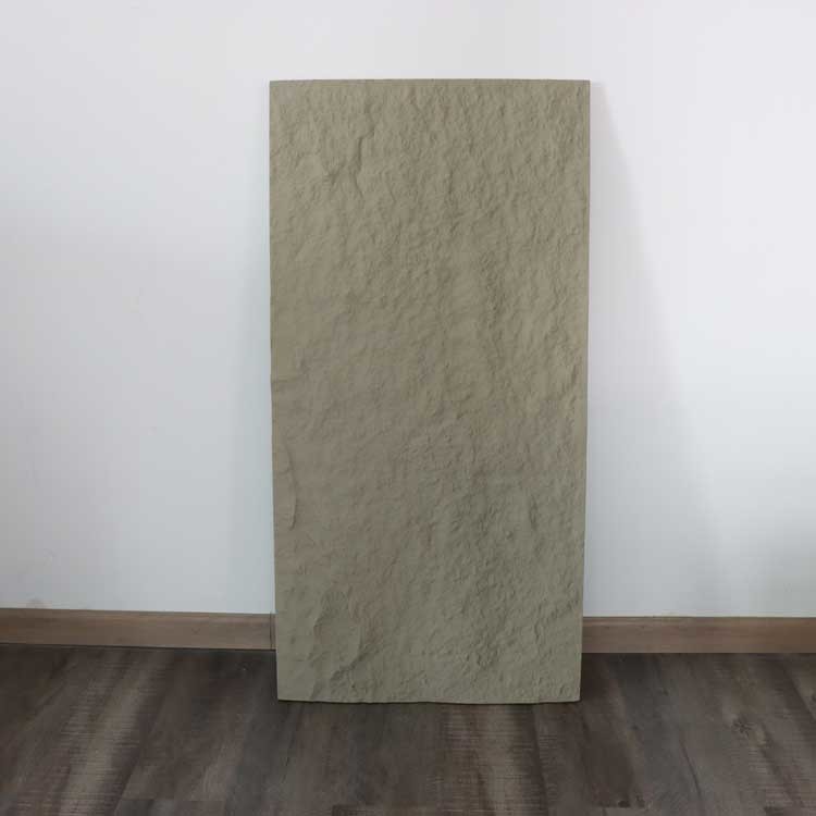 Dark Grey PU Polyurethane Faux Mushroom Stone Wall Panel Lightweight