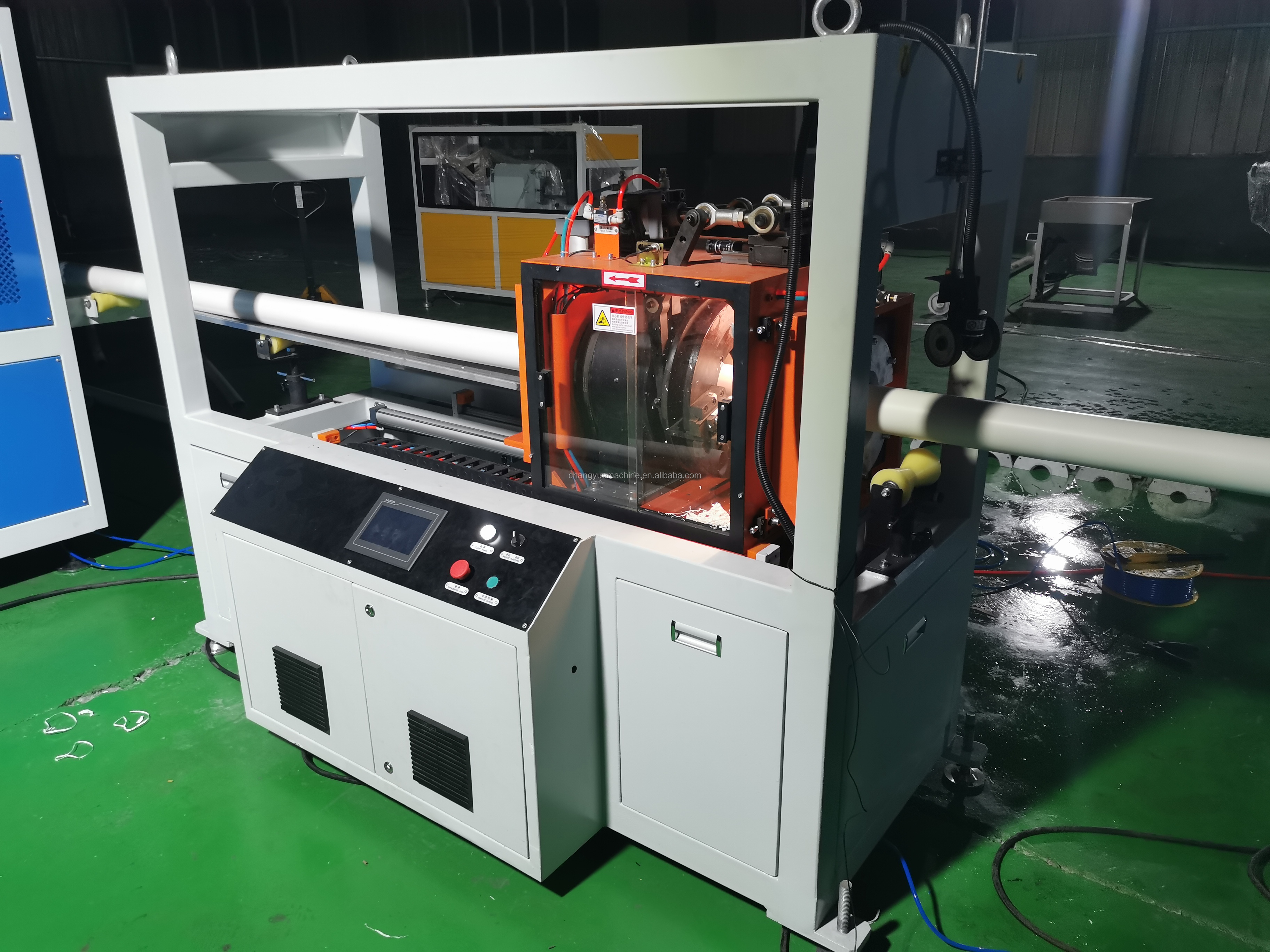 High Productivity UPVC Pipe Extrusion Machinery for 110mm Diameter Pipes Guaranteed