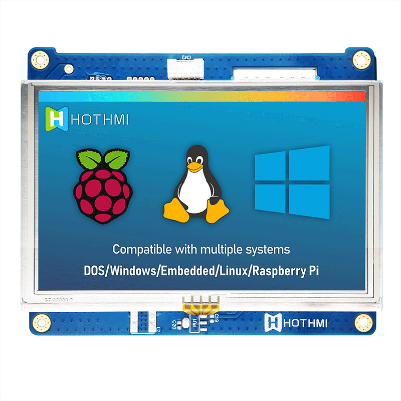 5.0 Inch 800x480 IPS Resistive TFT LCD Display Wide Temperature