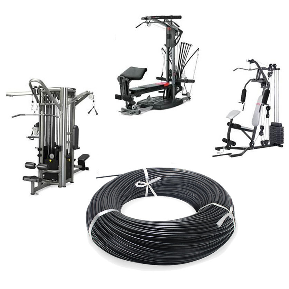 Flexible Gym Equipment Rope Cutting Service for 7x19 PU/TPU/PVC/Nylon Coated Steel Wire