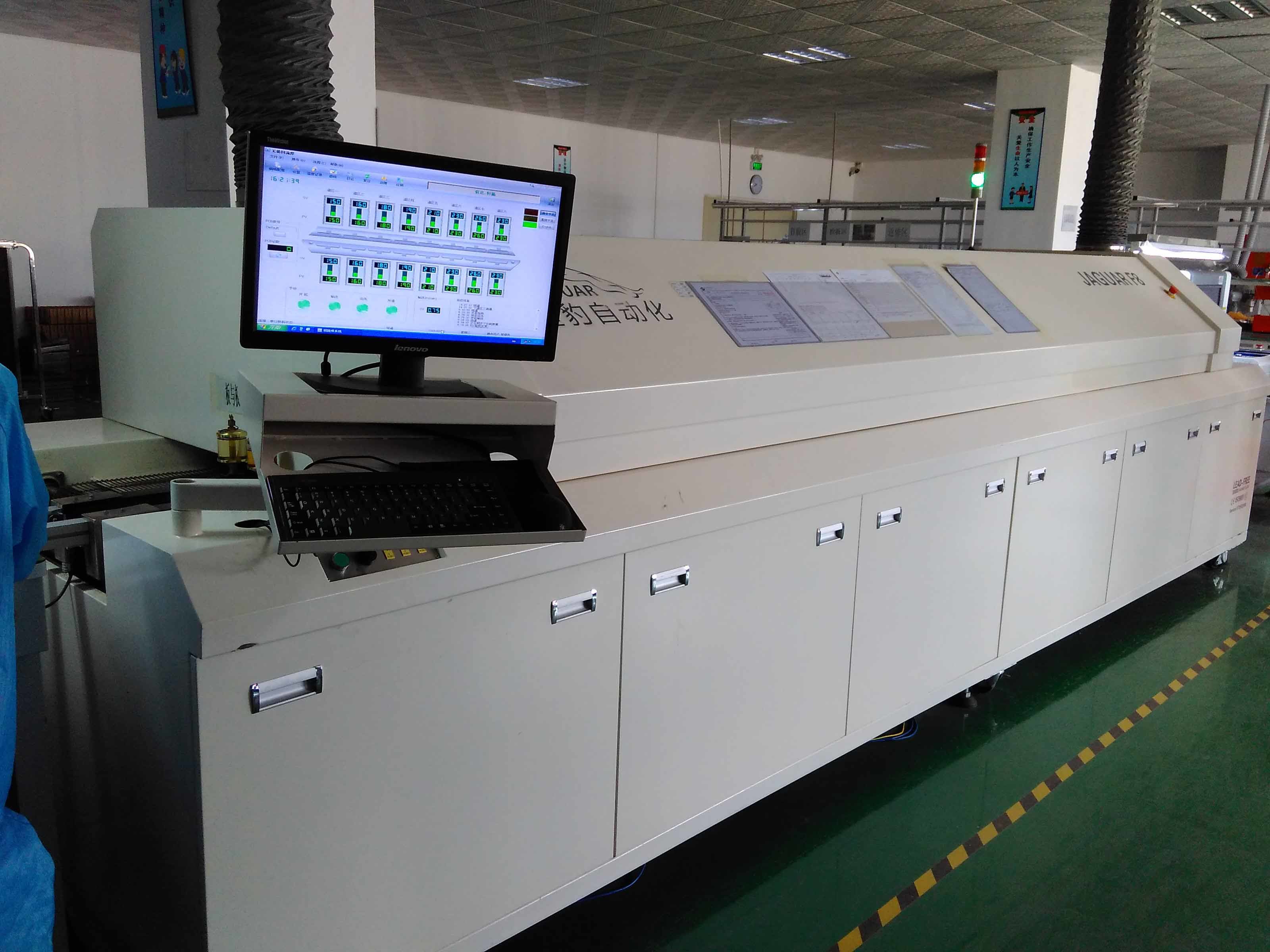 8 Hot Air Bottom SMT Reflow Oven PC Control 400mm Mesh Width For PCB Assembly