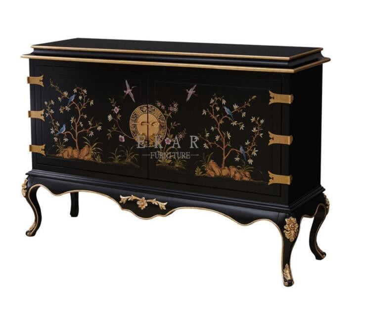 Marble french venetian side table gold TO-008