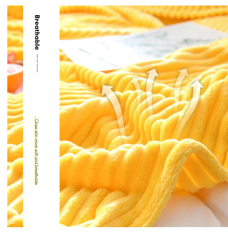 All-Season Green Coral Fleece Throw Blanket for Office Nap Yes Customized Solid Color