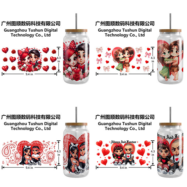 UVDTF packaging custom UV transfer stickers 16oz cup sleeve 40oz stickers DTF transfer waterproof labels