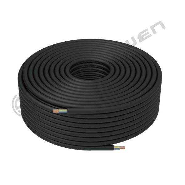Quality 3*2.5mm²  H07RN-F 450/750V  CCC VDE 3 Core Sheathed Wire Bare Copper Core Cable 2.5 mm² 3 Core Power Cable Black Rubber Cable for sale