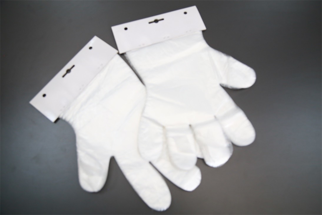 Transparent Disposable PE Gloves Food Grade Embossed / Smooth Surface