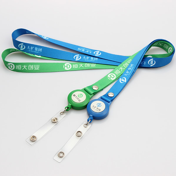Retractable id badge holder lanyards Corporate gifts and promotion Retractable Printed Key Flexible badge lanyard