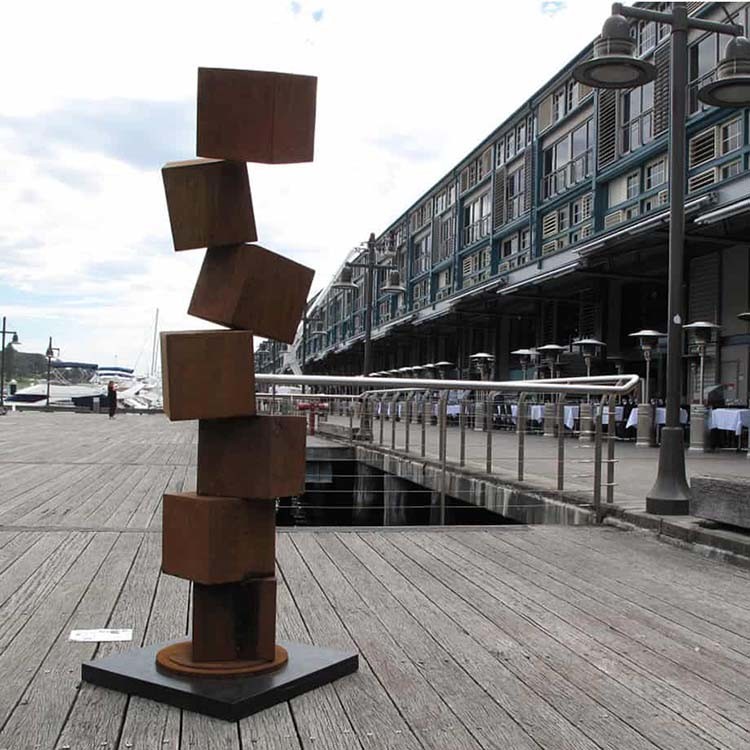 Outdoor Art Decoration Garden Large Abstract Corten Steel Sculpture For Sale